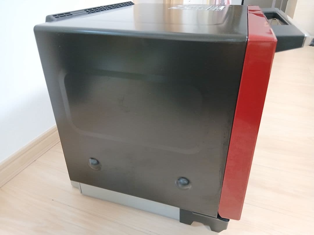 ☆TOSHIBA スチームオーブンレンジ 石窯ドーム 30L 2019年製黒×赤