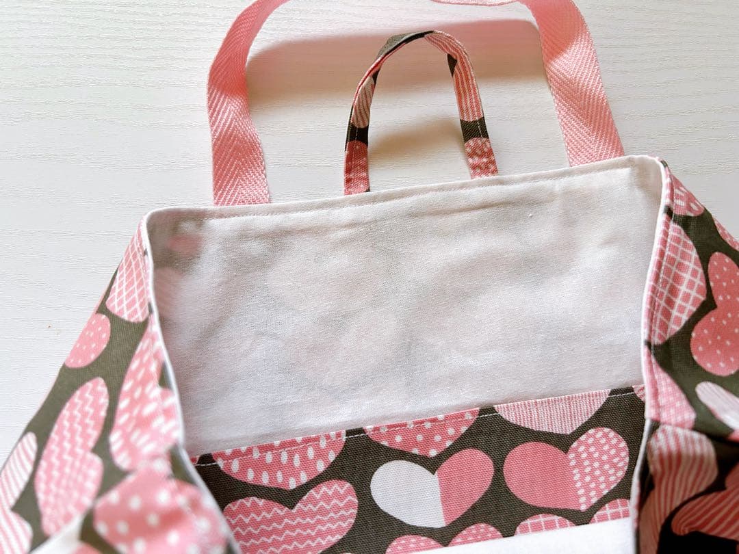 【匿名配送】ハンドメイド　入園入学5点セット NO.213ハート柄