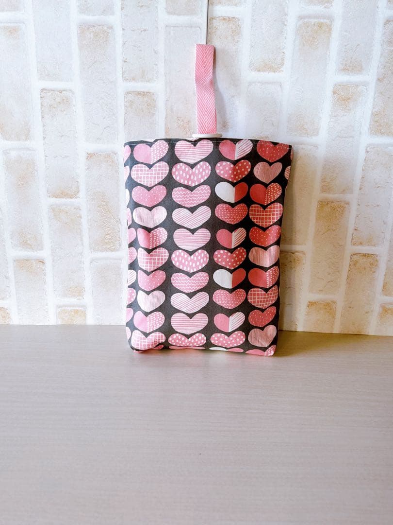 【匿名配送】ハンドメイド　入園入学5点セット NO.213ハート柄