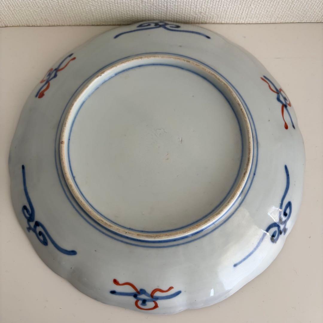 【A】伊万里様式 色絵 金彩 七寸皿 宝尽くし 輪花 1枚Imari Plate