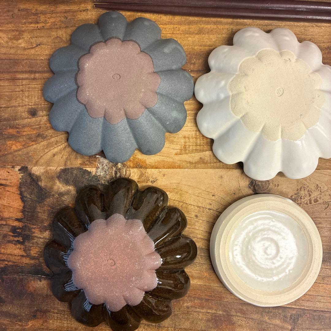 みかん新品　陶器　陶芸作家　豆皿12個 425
