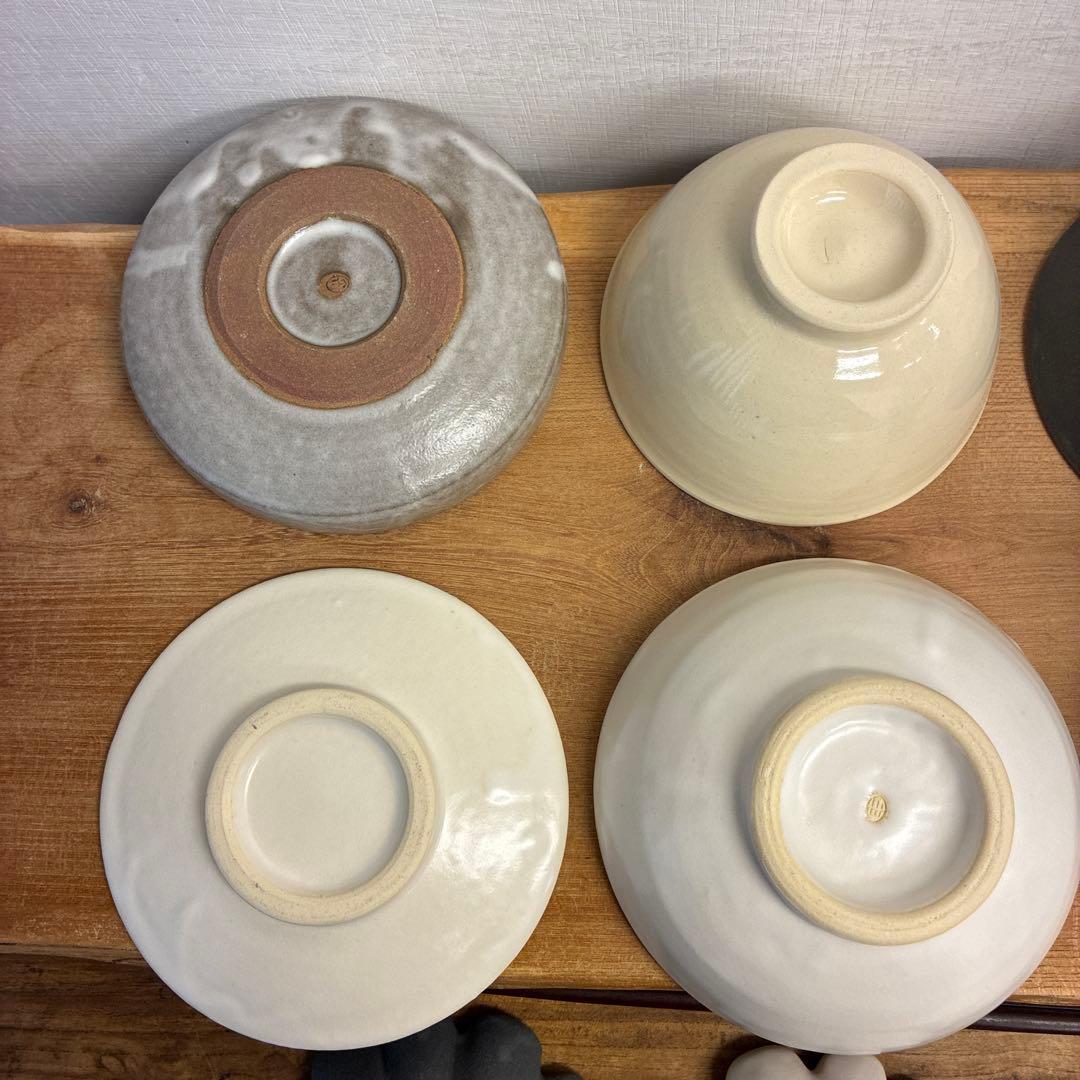 みかん新品　陶器　陶芸作家　豆皿12個 425