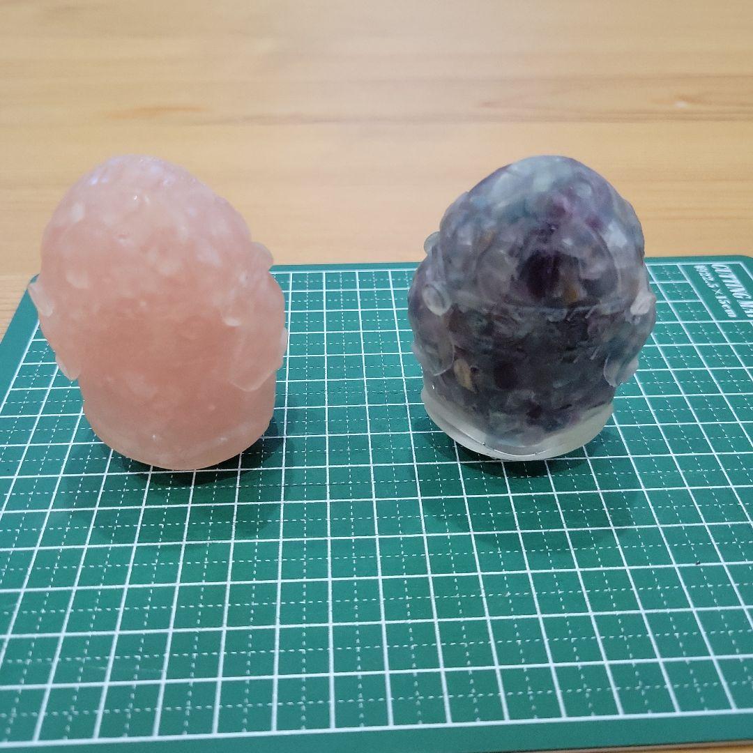 天然石と樹脂のガネーシャの置物 3体セット