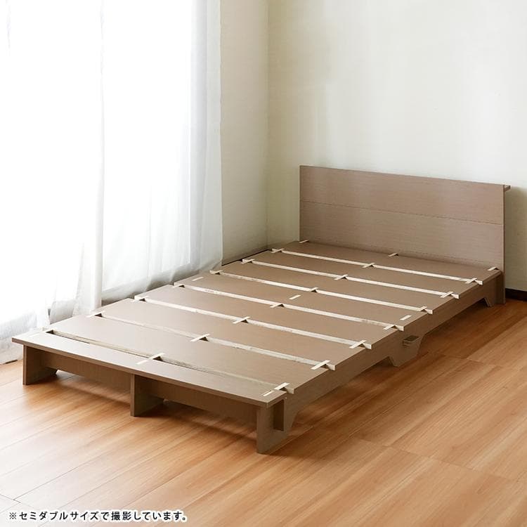 簡単10分組立てネジ不要！すのこベッド　セミダブル【一年保証付】