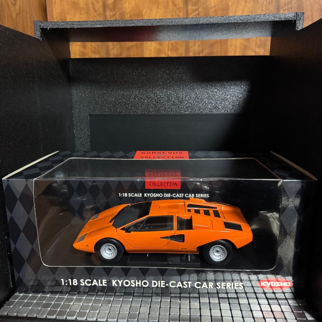 絶版未展示品 京商 1/18 ランボルギーニ カウンタック LP400 オレンジ