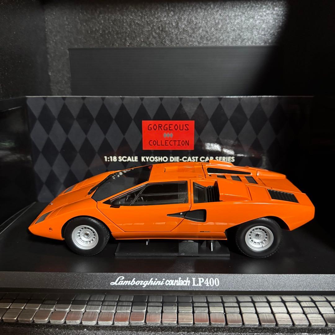 絶版未展示品 京商 1/18 ランボルギーニ カウンタック LP400 オレンジ