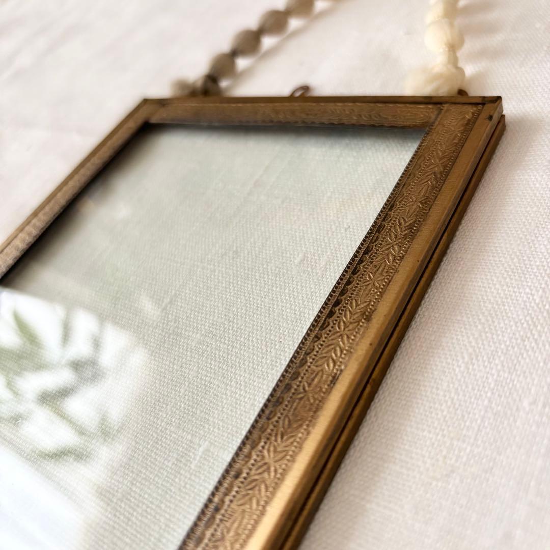 アンティーク　フォトフレーム　リバーシブル　額　ゴールド　金　18×12.5cm