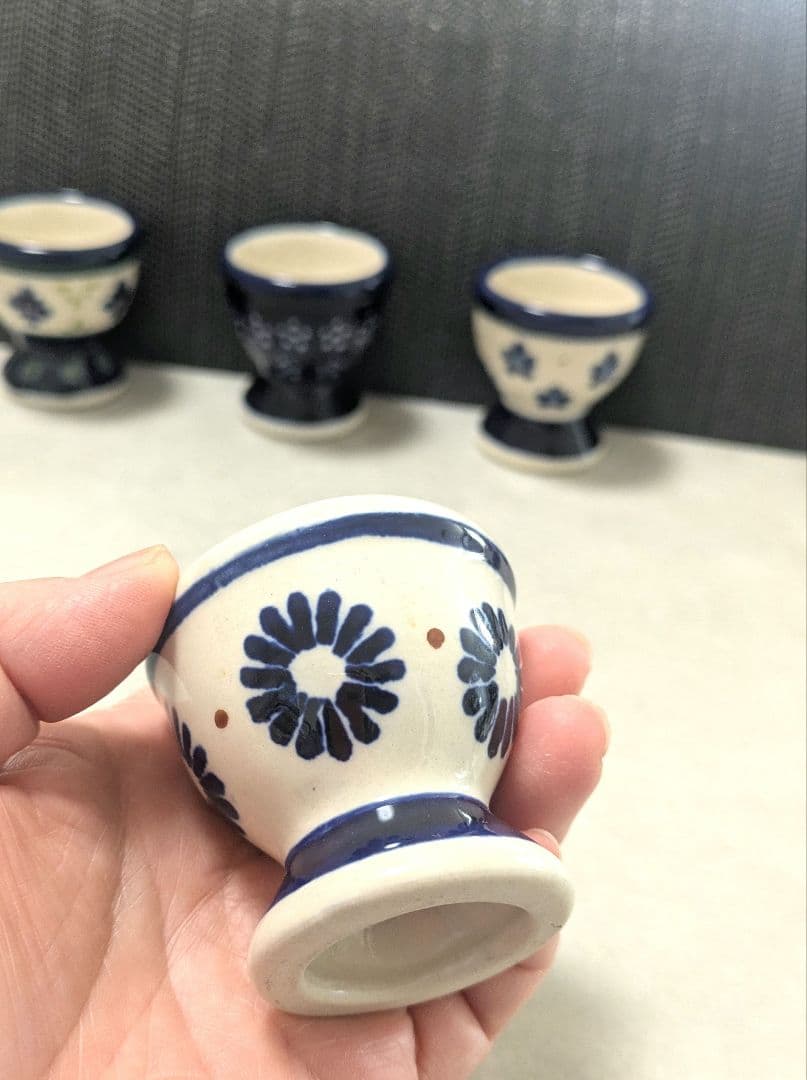 【未使用品】ポーランド食器　エッグスタンド4個セット