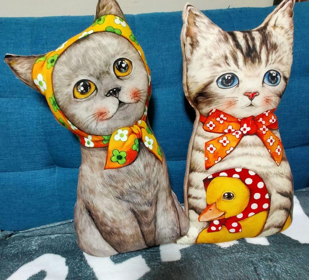 コヤンイサムチョン ハンドメイド 赤ちゃん猫と友達ぬいぐるみクッション5点セット