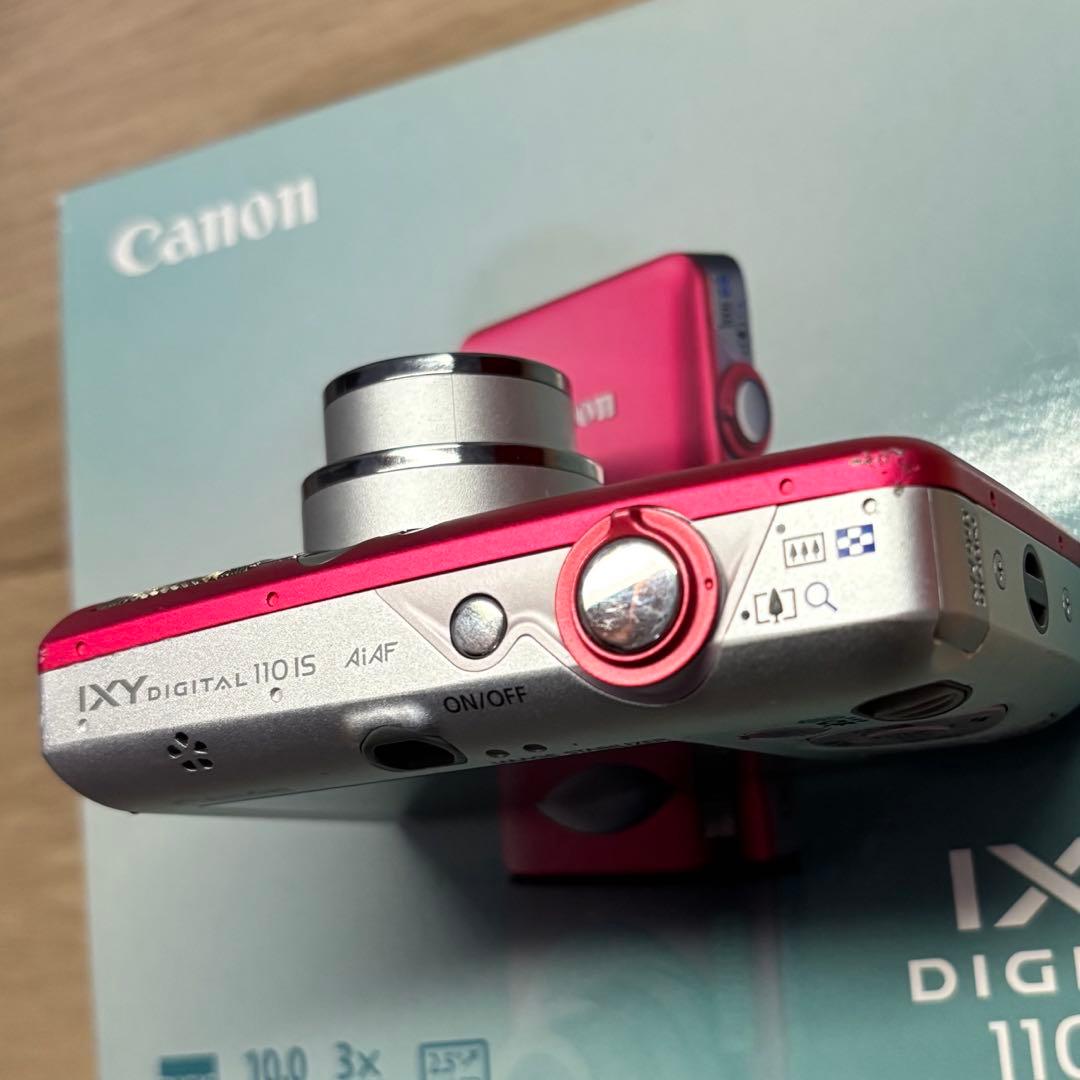 Canon IXY DIGITAL 110 IS ピンク レンズ不良 付属品あり
