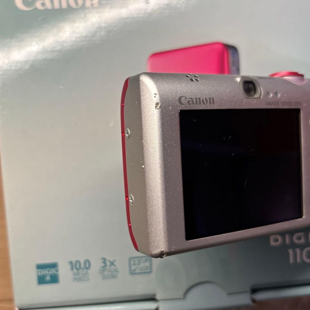 Canon IXY DIGITAL 110 IS ピンク レンズ不良 付属品あり