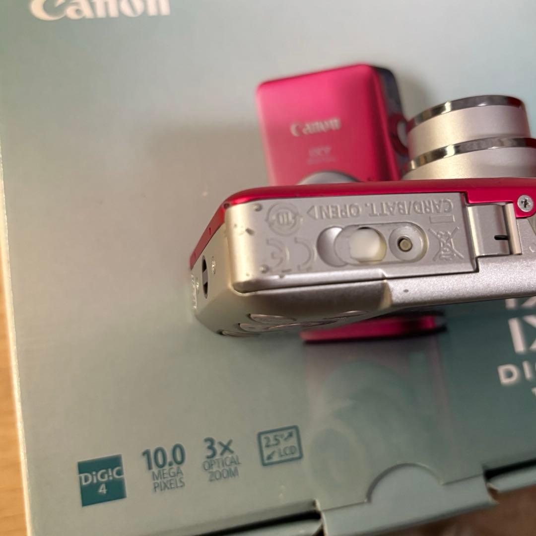Canon IXY DIGITAL 110 IS ピンク レンズ不良 付属品あり