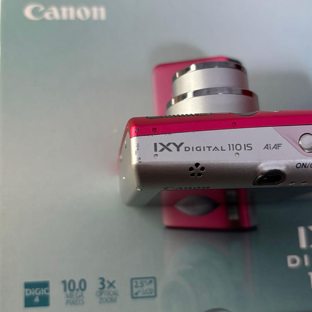 Canon IXY DIGITAL 110 IS ピンク レンズ不良 付属品あり