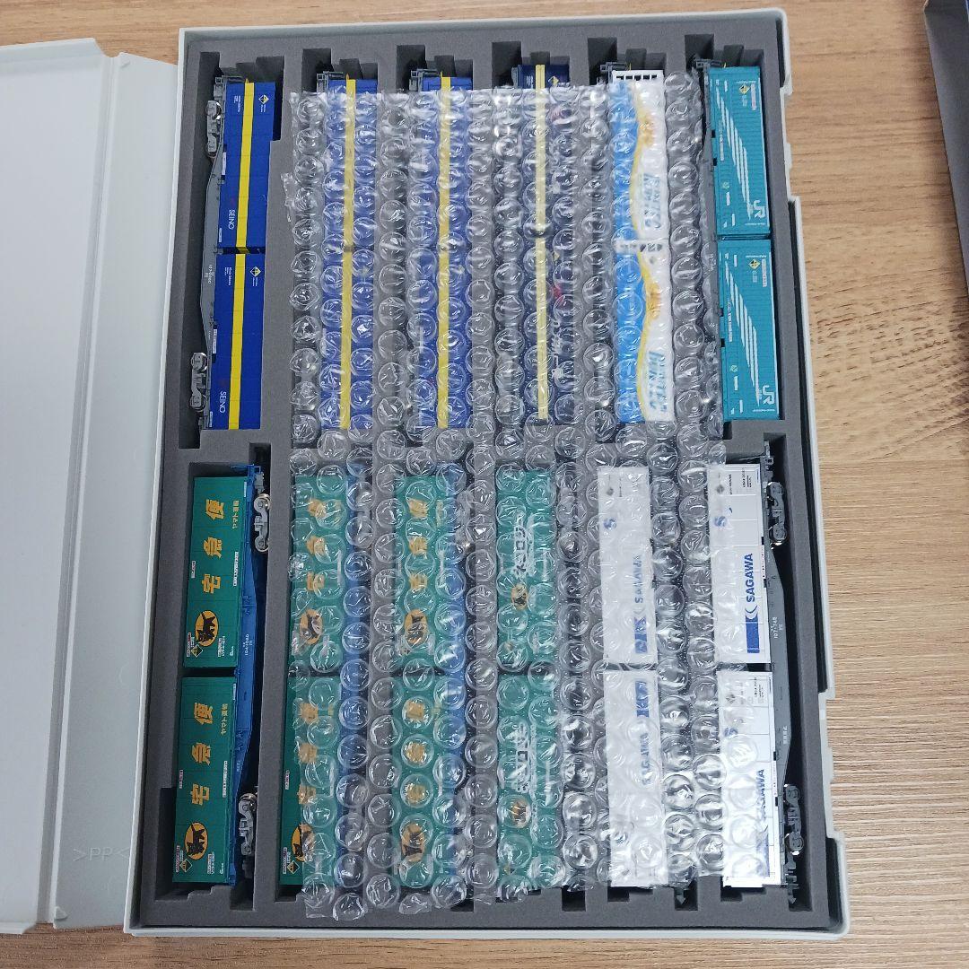 ケース付 JR貨物 Nゲージ 貨物車両セット 12両 積載コンテナ24個