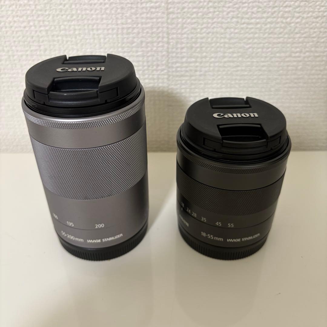 【美品・動作品】Canon EOS M3 ダブルレンズ　 純正バッテリー3個付
