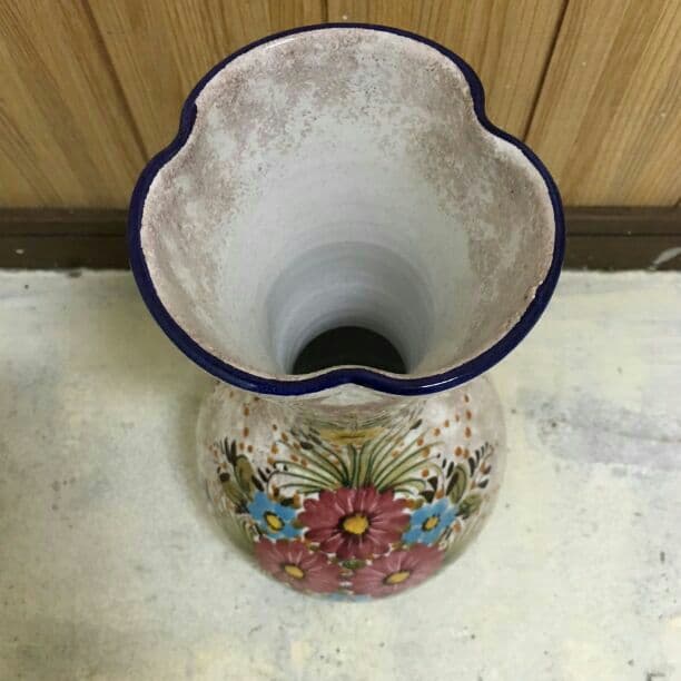 イタリア製　花瓶　花柄　お洒落　アンティーク