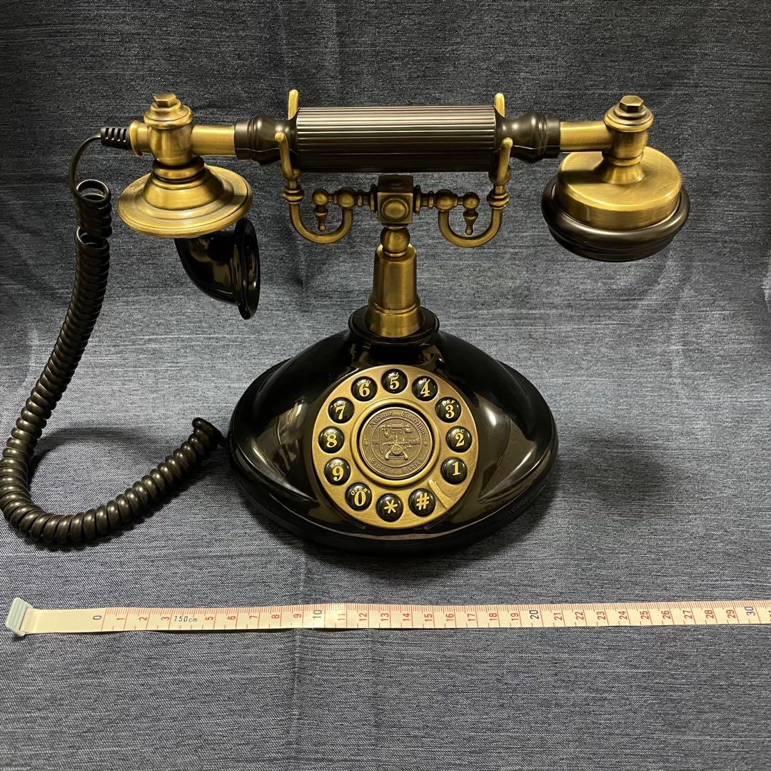 アンティーク電話　AT-1920 レトロ　黒電話　インテリア　アックスヤマザキ