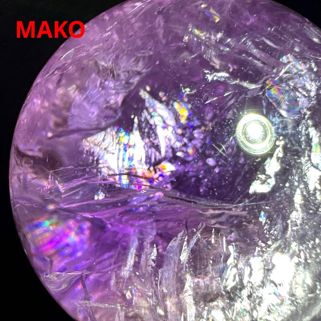 M1698☆アメジスト丸玉直径78mm651g☆天然石　原石☆N50405-C