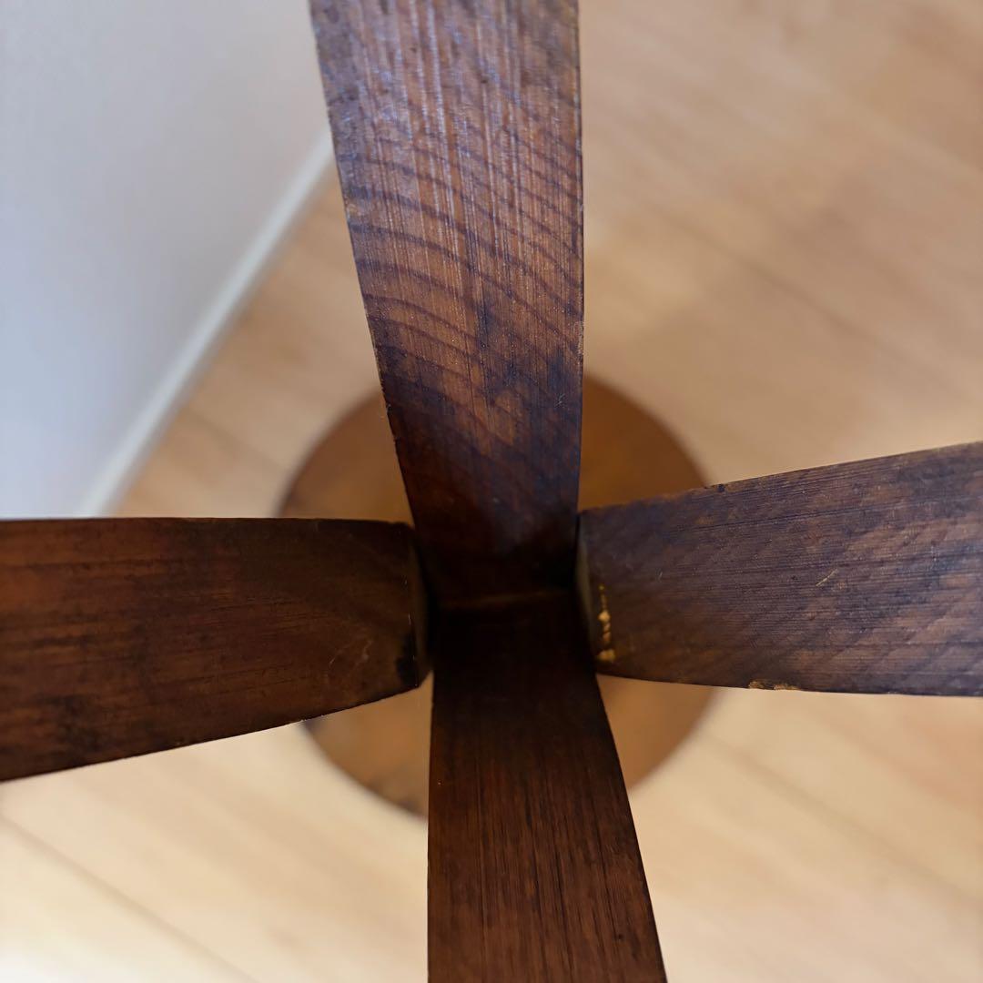 アンティーク　木製　ワインテーブル　サイドテーブル　円形テーブル　花台　飾り台