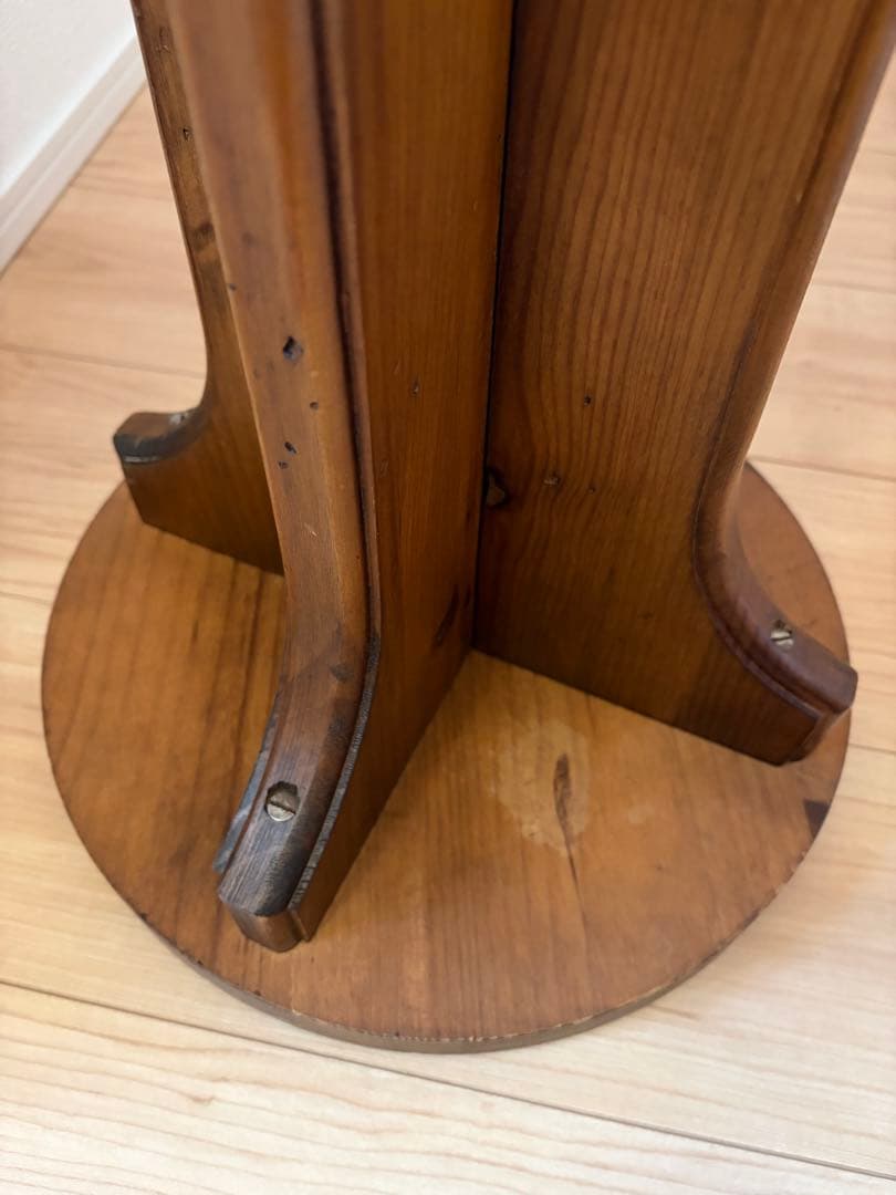 アンティーク　木製　ワインテーブル　サイドテーブル　円形テーブル　花台　飾り台