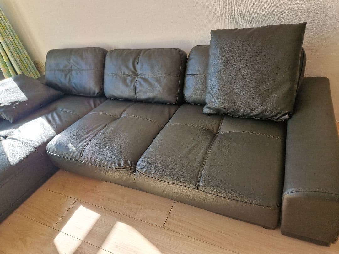 Ny's　3人掛け　カウチソファ　ロータイプ　Dorisクッション2個付属