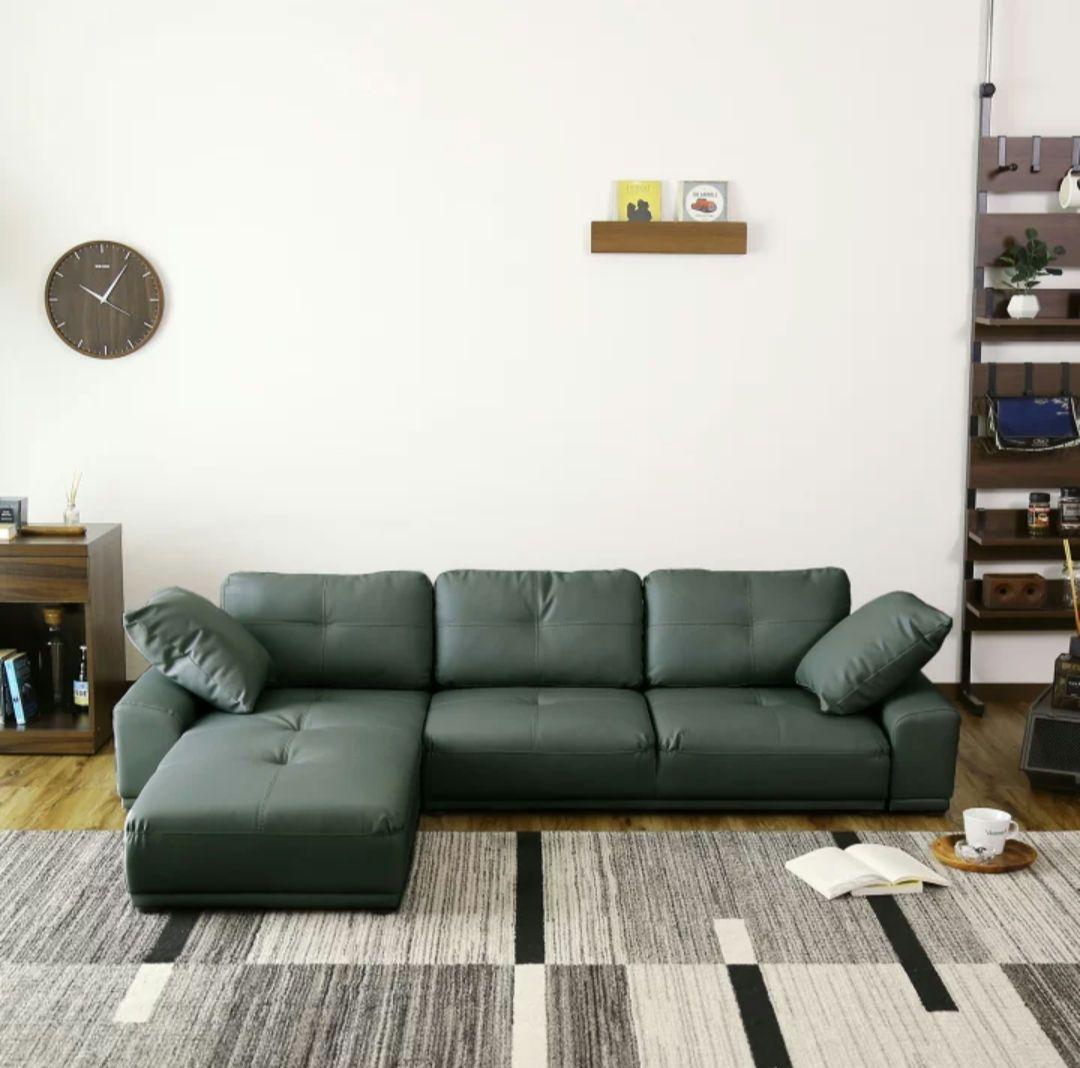 Ny's　3人掛け　カウチソファ　ロータイプ　Dorisクッション2個付属