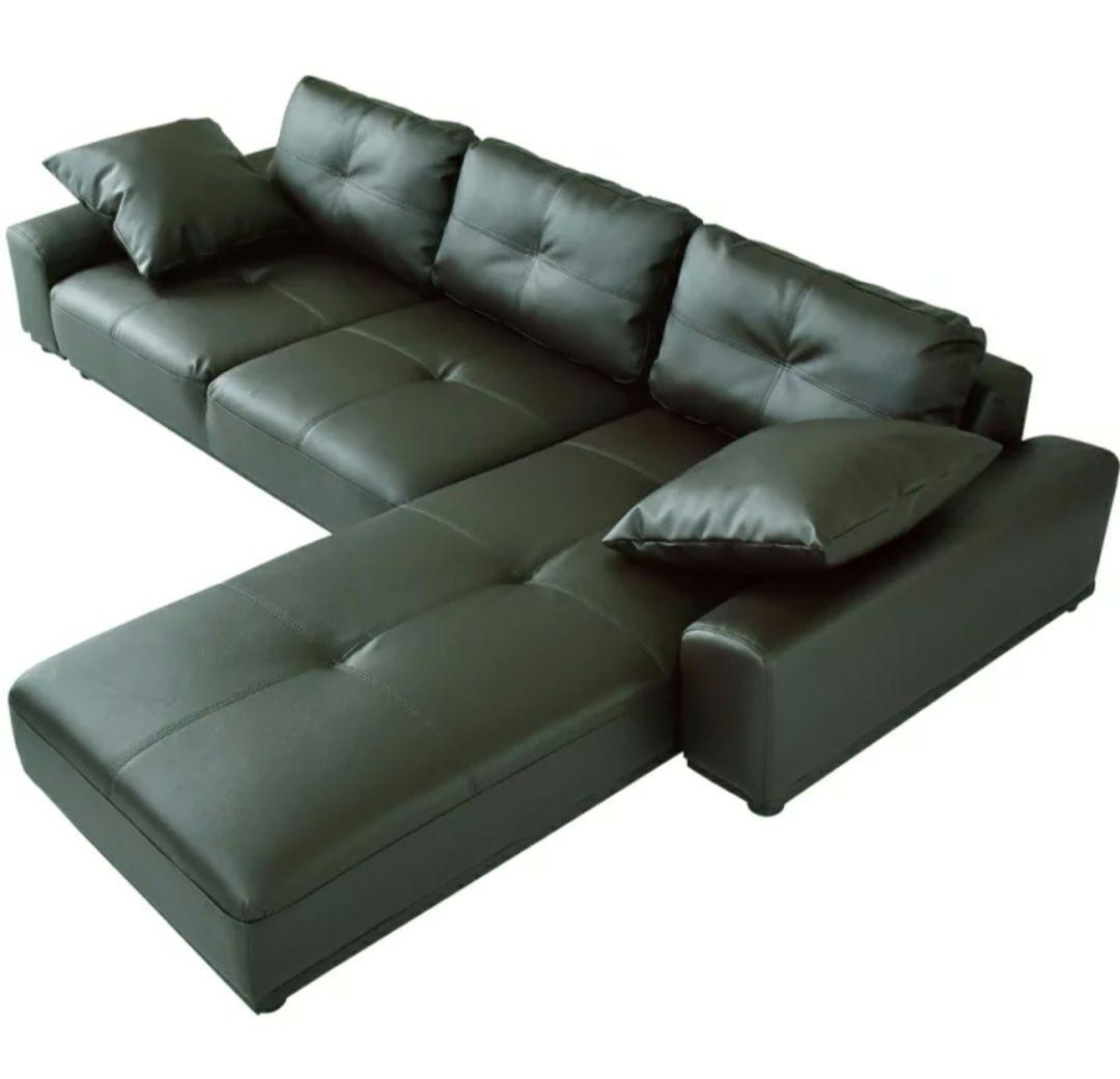 Ny's　3人掛け　カウチソファ　ロータイプ　Dorisクッション2個付属