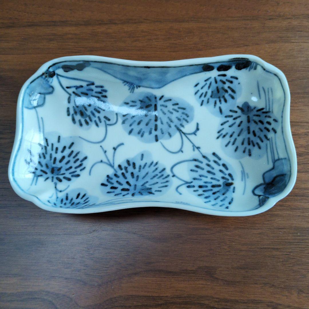 柳川謙治さん笹文隅切り反り深皿　３個