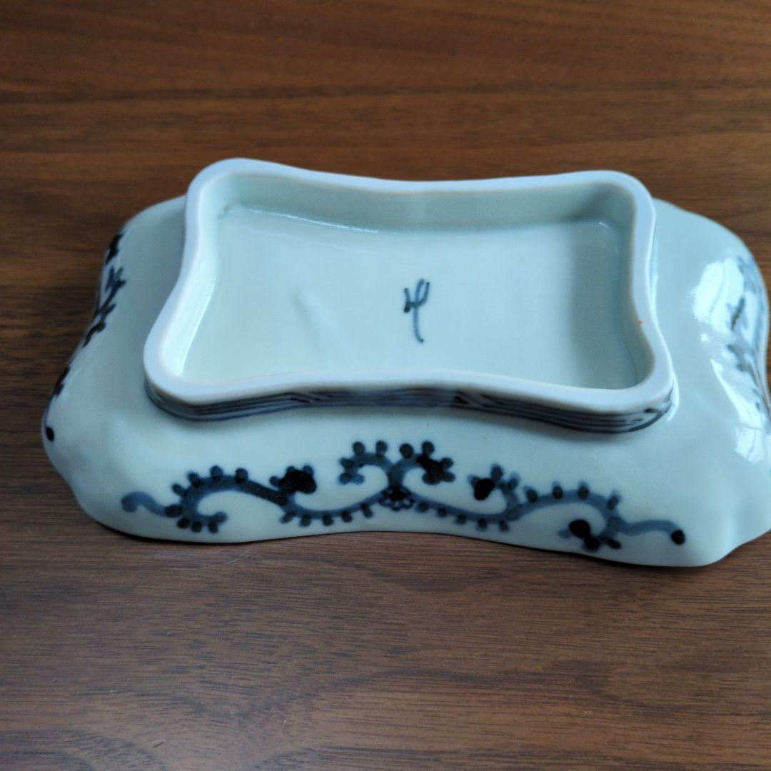 柳川謙治さん笹文隅切り反り深皿　３個