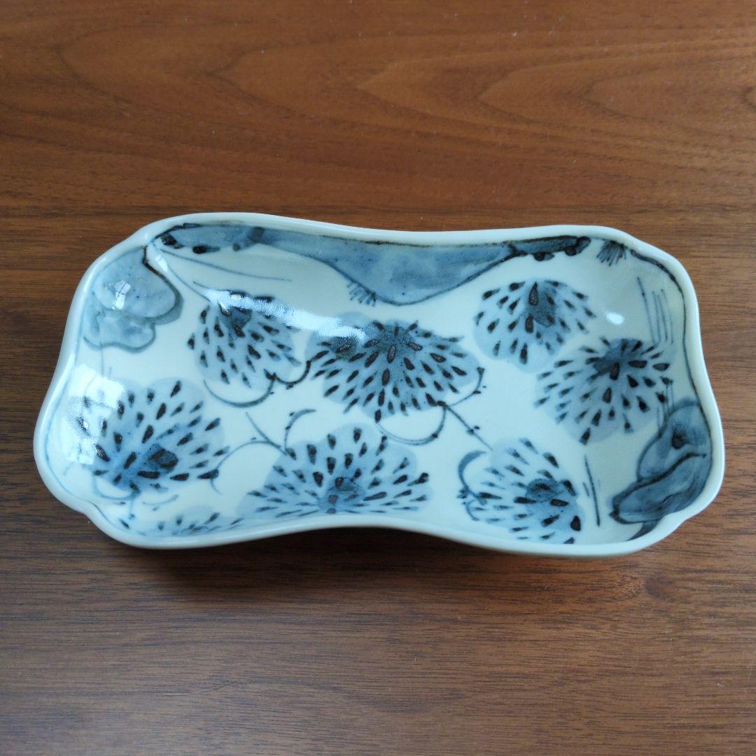 柳川謙治さん笹文隅切り反り深皿　３個