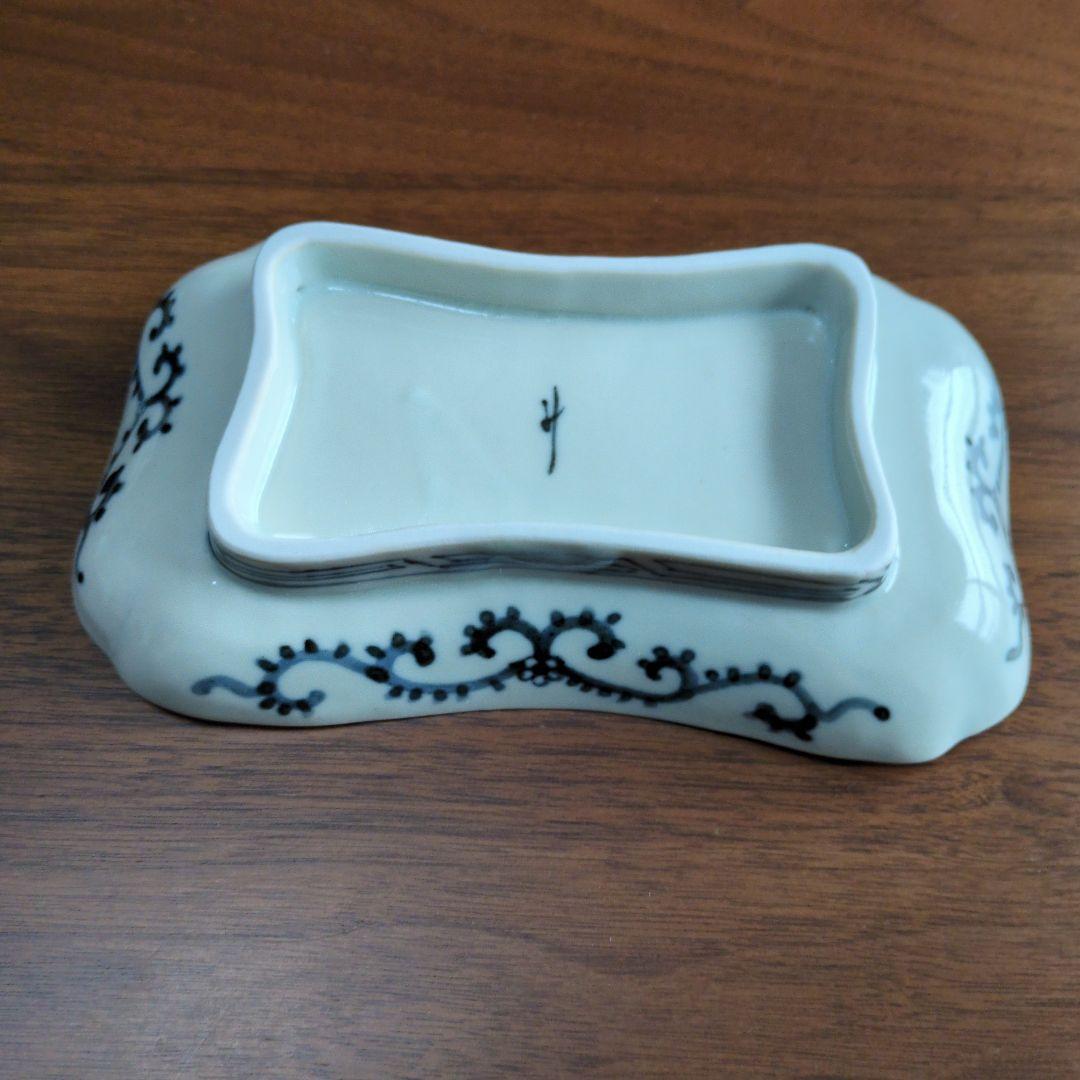 柳川謙治さん笹文隅切り反り深皿　３個