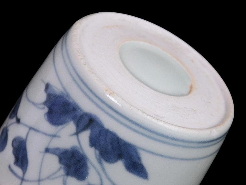 古伊万里　染付　薊の図　蕎麦猪口　832AS-fbvw