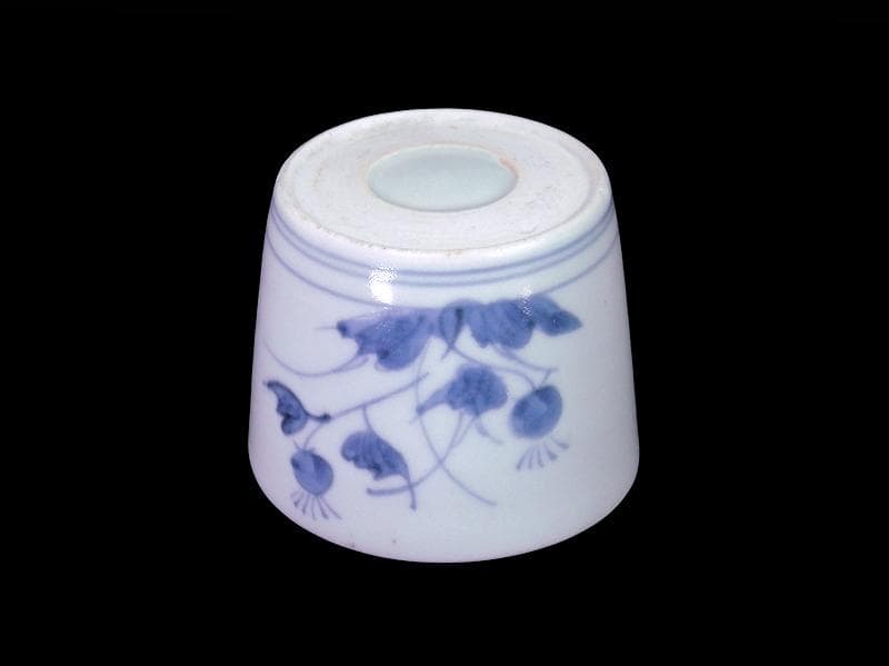 古伊万里　染付　薊の図　蕎麦猪口　832AS-fbvw