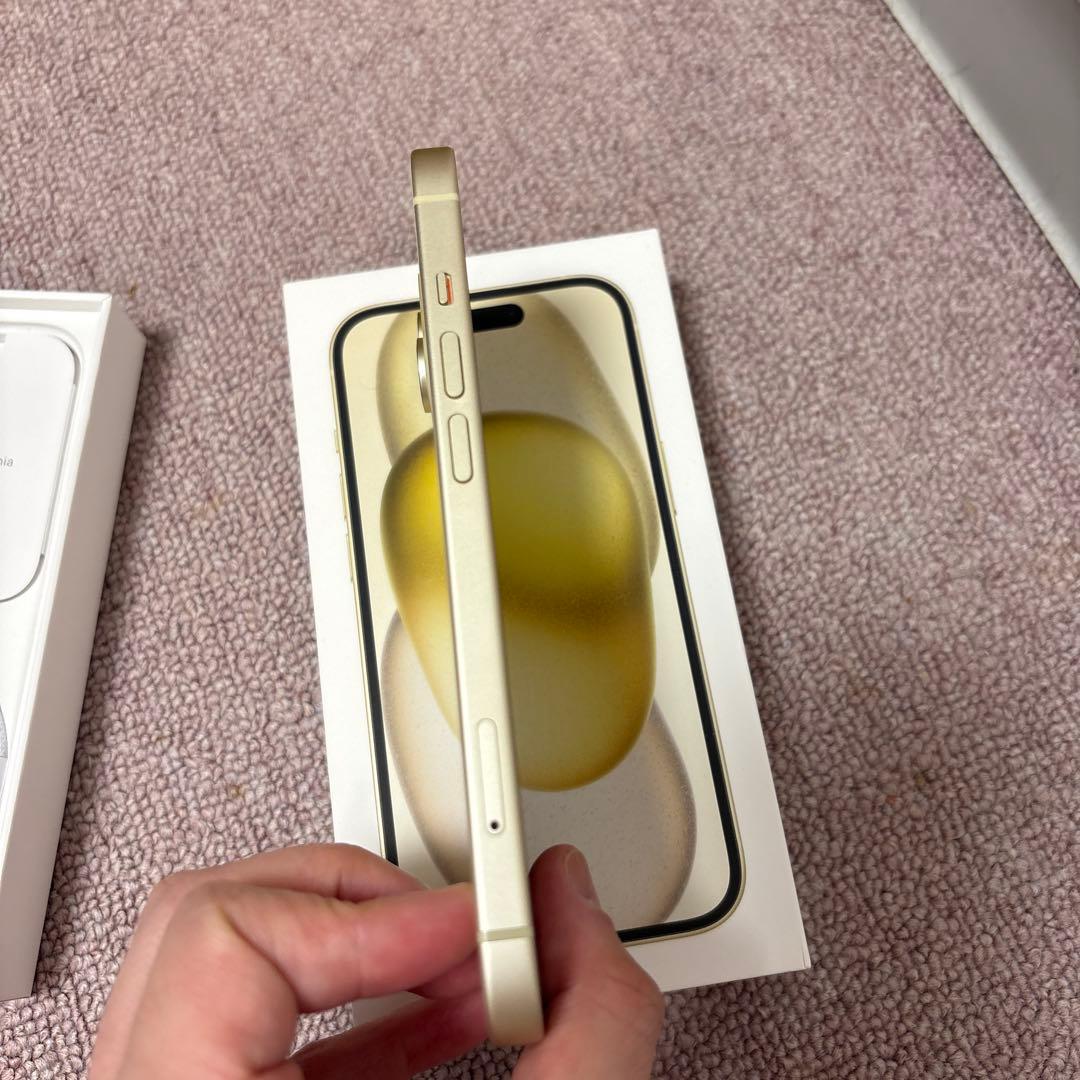 美品2025年3月購入 iPhone15 BT100% 128GB 黄