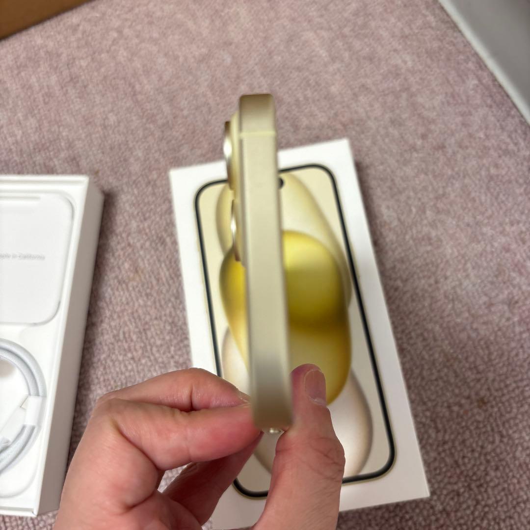 美品2025年3月購入 iPhone15 BT100% 128GB 黄