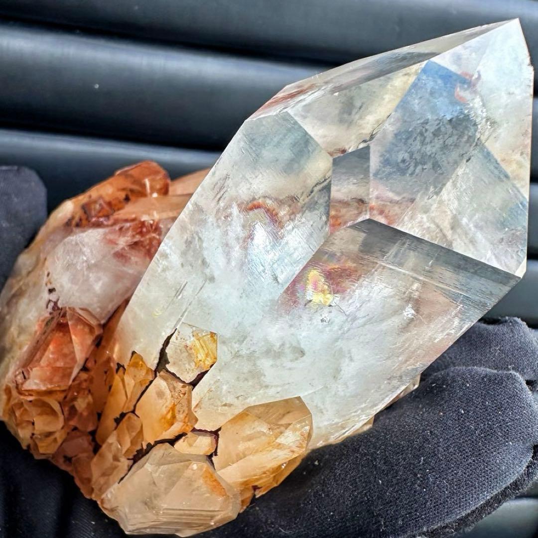 高透明度❗️レインボー♡超綺麗ライモナイト☆パイナップルピンククラスターA1545