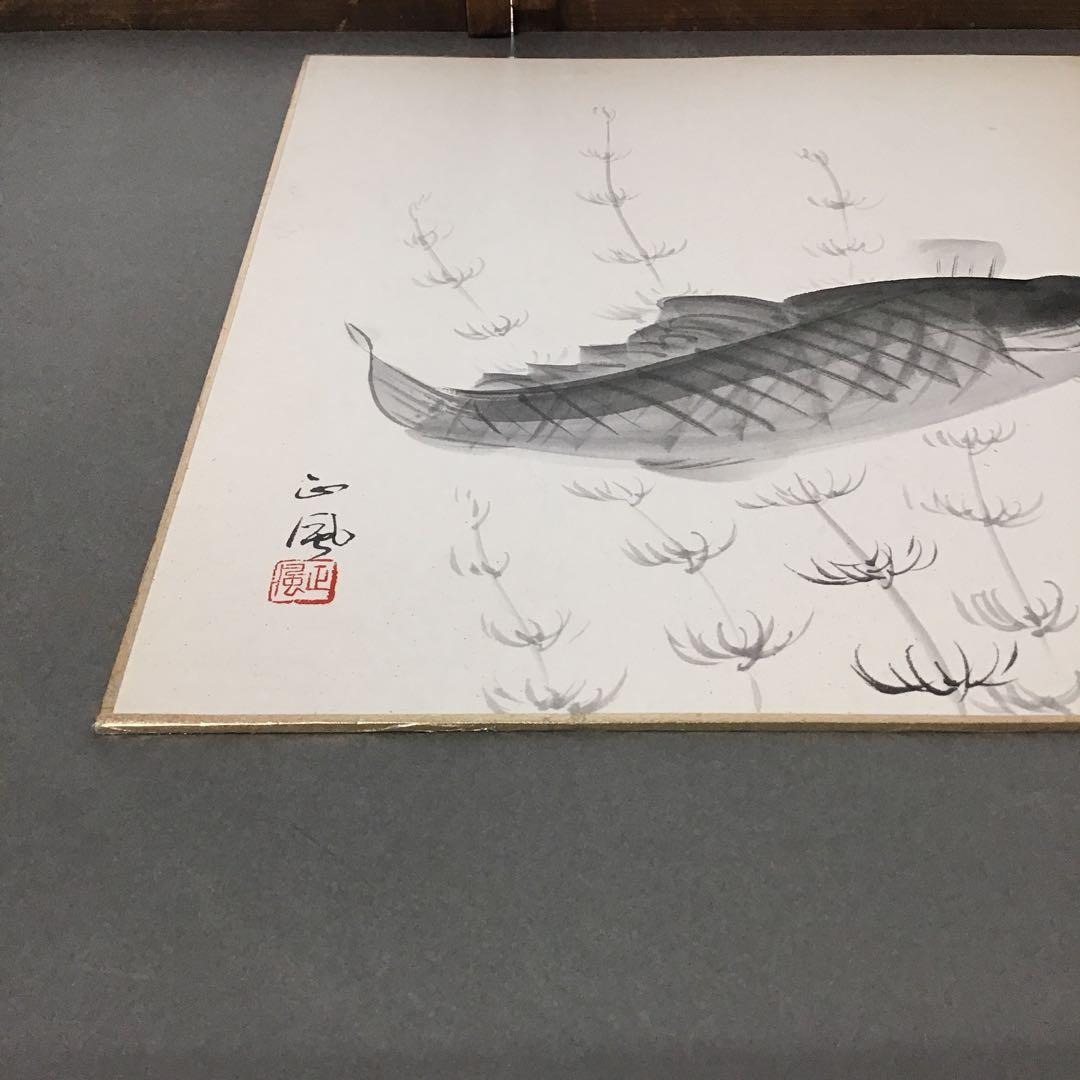 アンティーク　色紙　「こい」　正風作　専用色紙たとう付き　S217SS