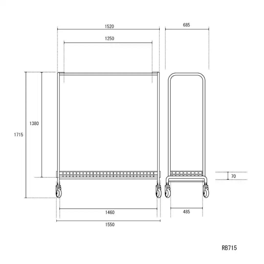60\" GARMENT RACK アメリカ製 PACIFIC FURNITURE