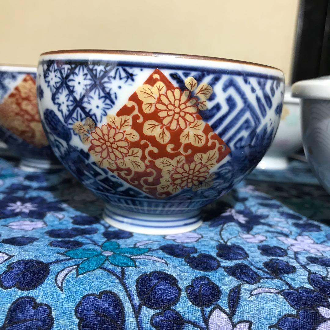 煎茶揃5客　蓋付き煎茶碗5客　セット