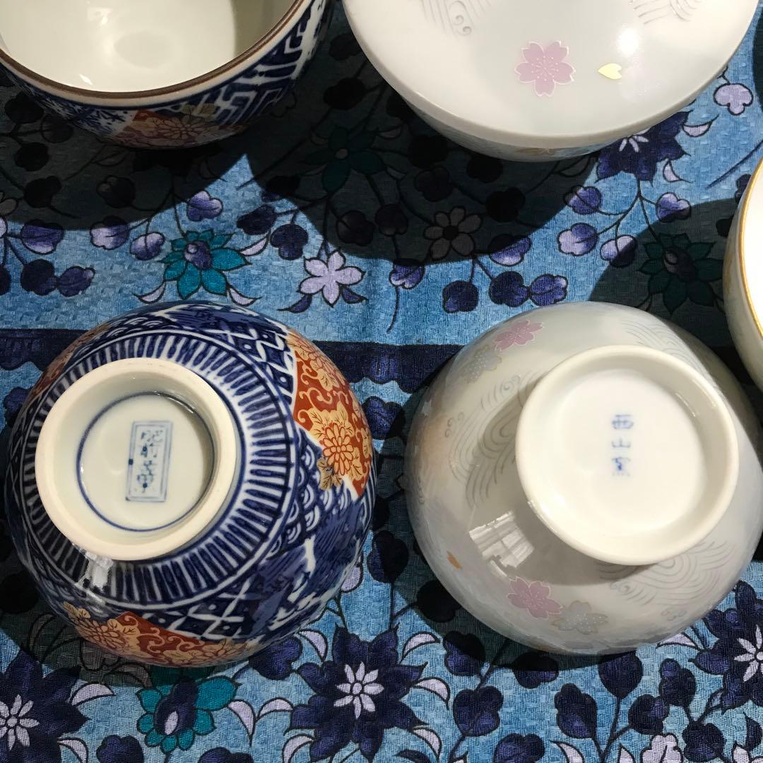 煎茶揃5客　蓋付き煎茶碗5客　セット