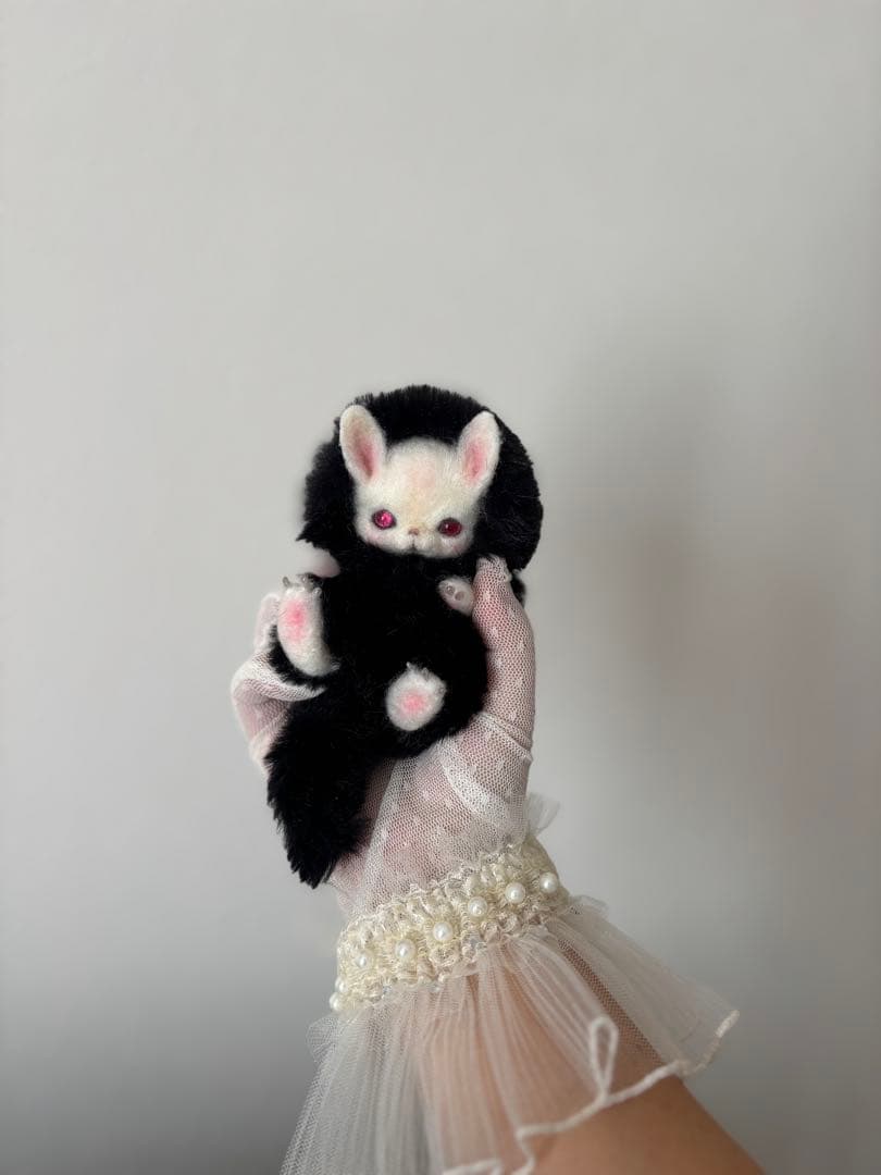 アートドール　No.060 黒うさぎ幻獣　羊毛フェルト