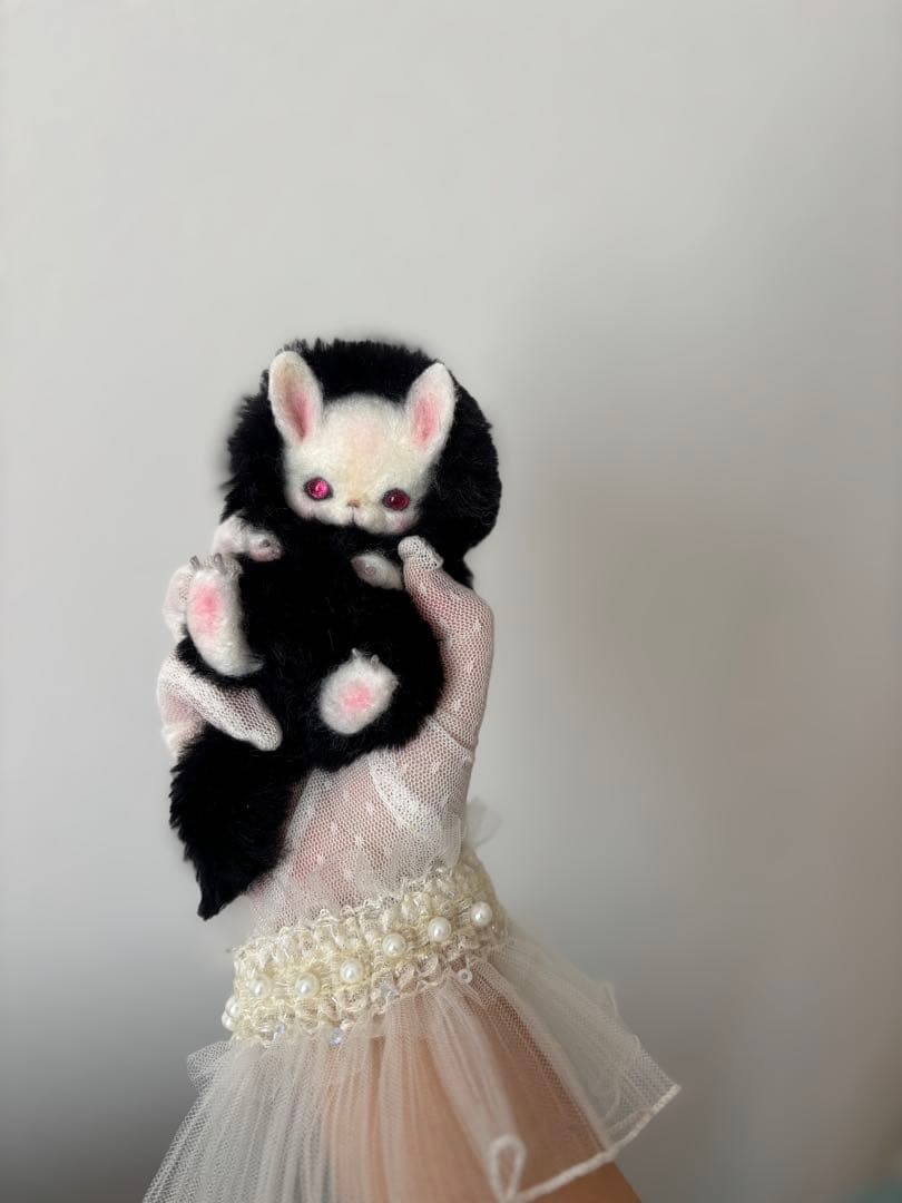 アートドール　No.060 黒うさぎ幻獣　羊毛フェルト