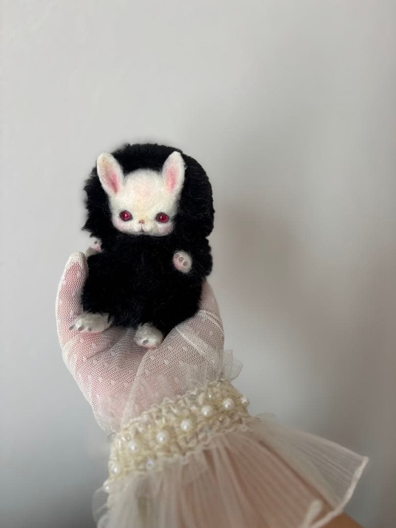 アートドール　No.060 黒うさぎ幻獣　羊毛フェルト