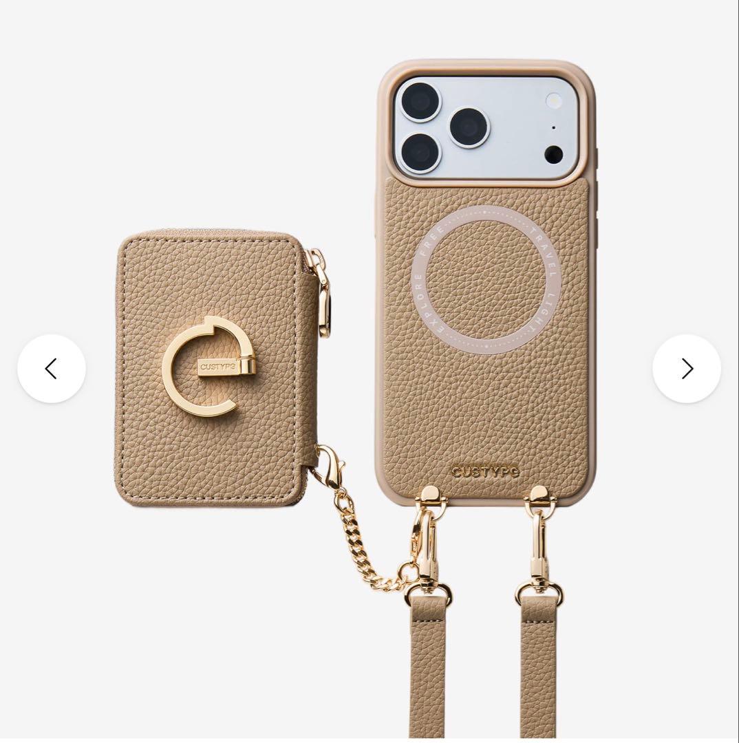 CUSTYPE iphone 15 pro max ケース グレージュ