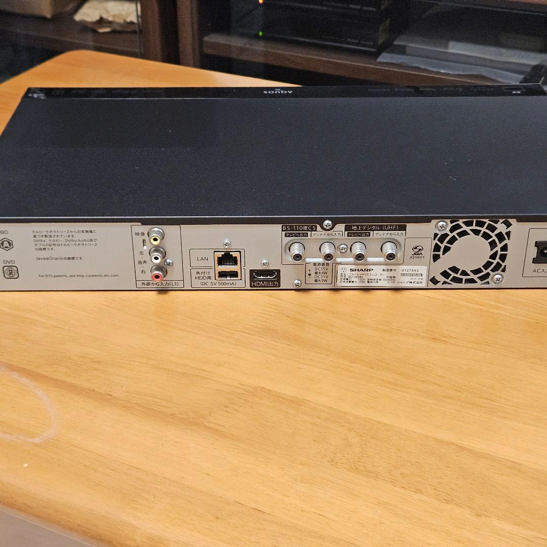SHARP AQUOSブルーレイ BDレコーダー BD-W580 500GB