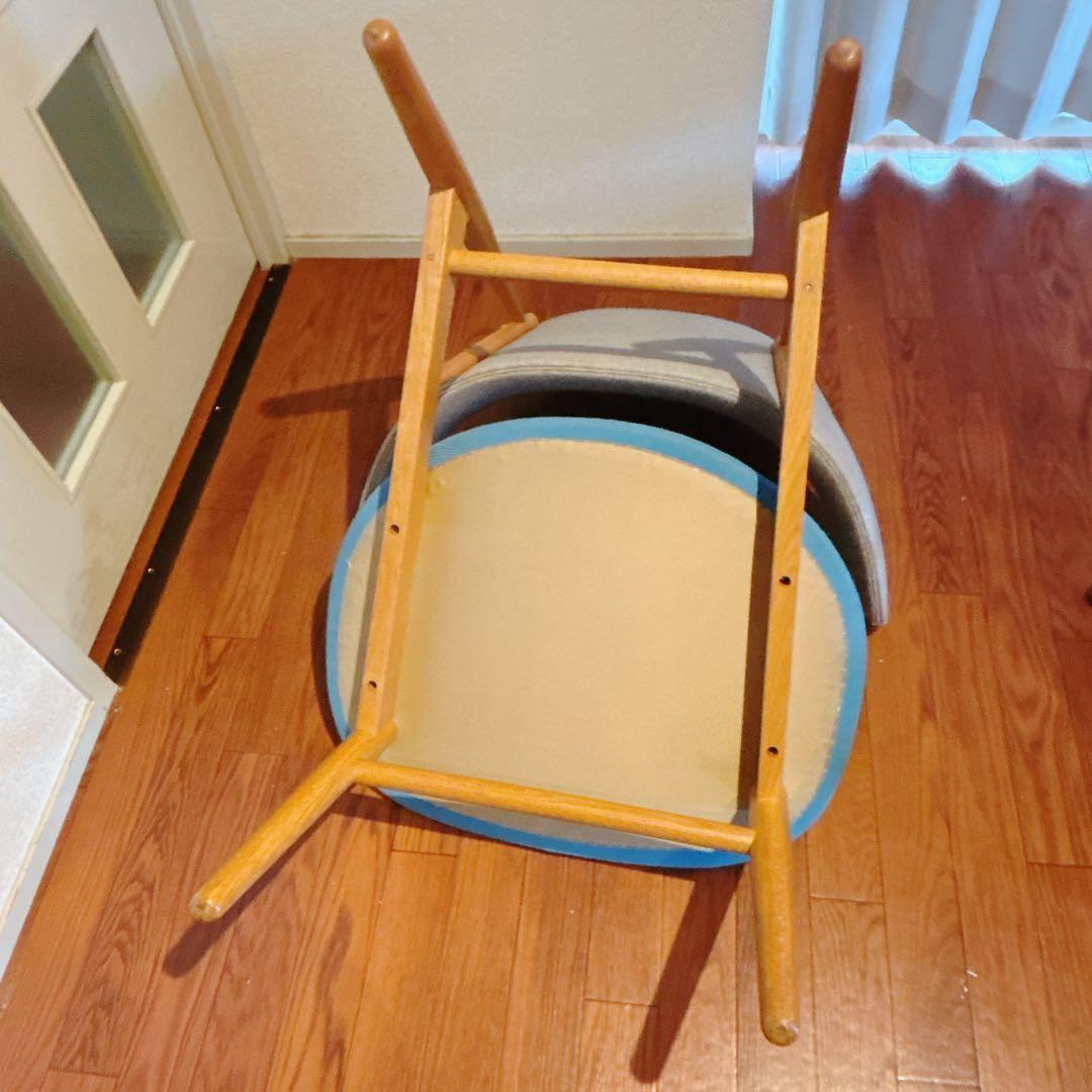 美品 希少カラー kitani キタニ チェア グレー ブルー 北欧家具