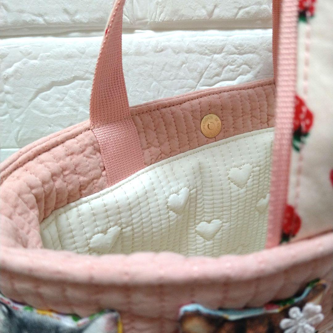 ゆ*ら様 コヤンイサムチョン☆ミニトートバッグ　いちご&ヌビキルト　色々ミニねこ