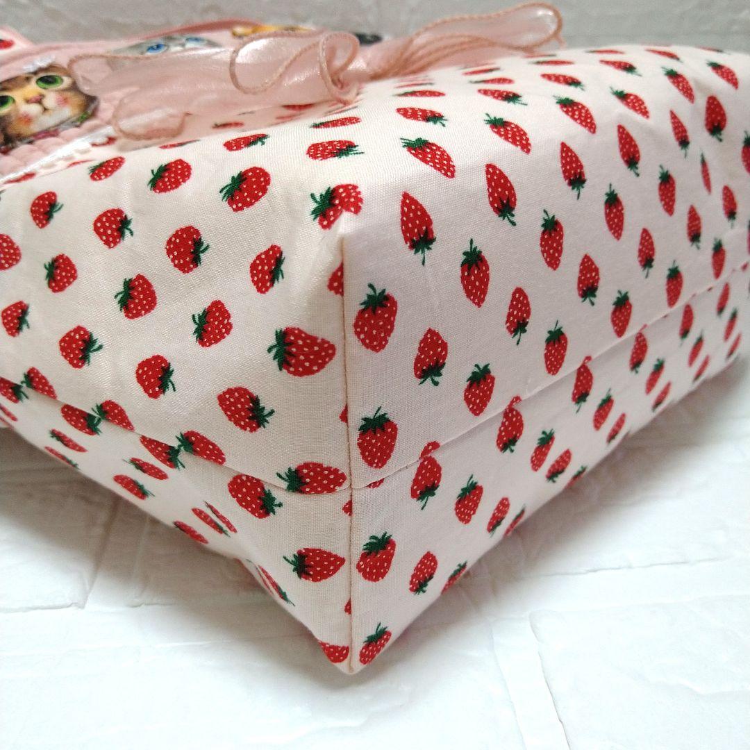 ゆ*ら様 コヤンイサムチョン☆ミニトートバッグ　いちご&ヌビキルト　色々ミニねこ