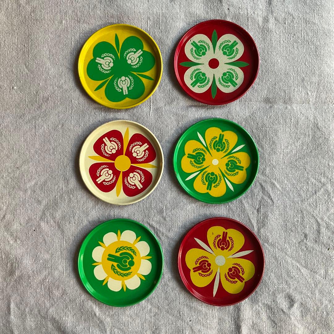 こぐまのミーシャ 1980年　モスクワオリンピック　ブリキ　小皿　13点