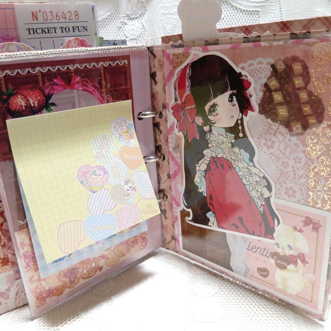 おすそ分けファイル♡ガール 紙もの イチゴとチョコのコラージュ